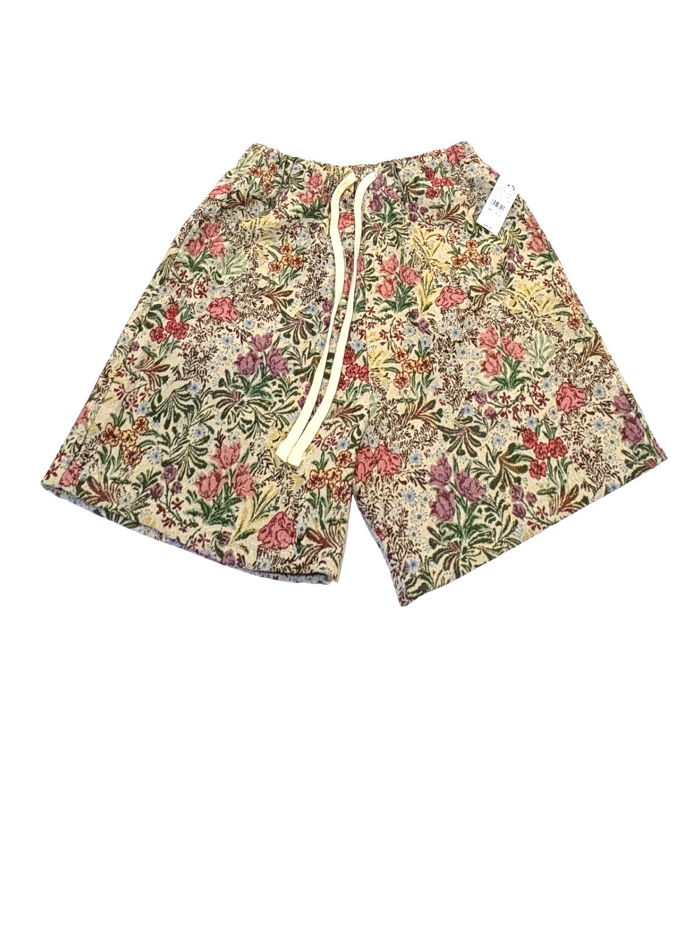 PacSun Purple, Green and Teal Floral Jacquard Shorts with Multicolor Waistband - Picture 7 of 9
